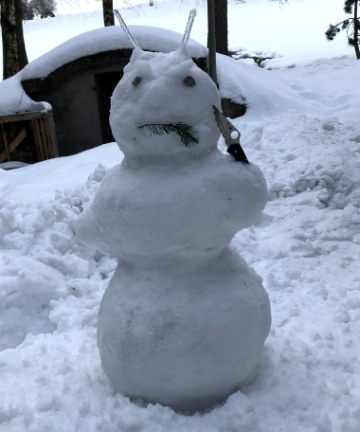 strašidelný sněhulák