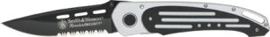 SW480SGR S&W Linerlock Silver Handle Black