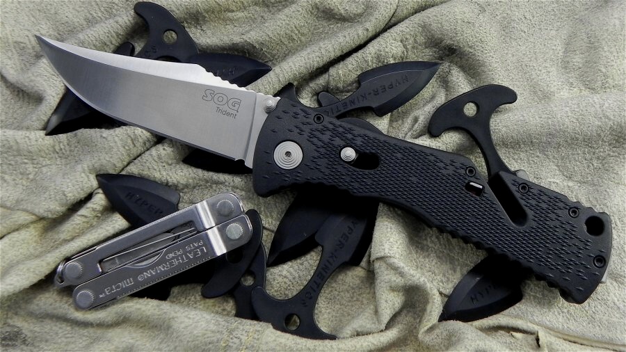 SOG02022 SOG TRIDENT FOLDER PLAIN ASSIST OPEN